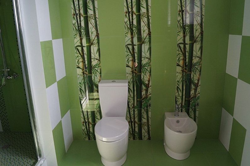 Wall decoration in the toilet - photo