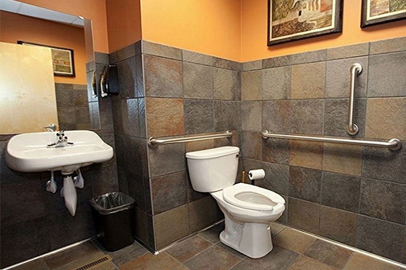 Wall decoration in the toilet - photo