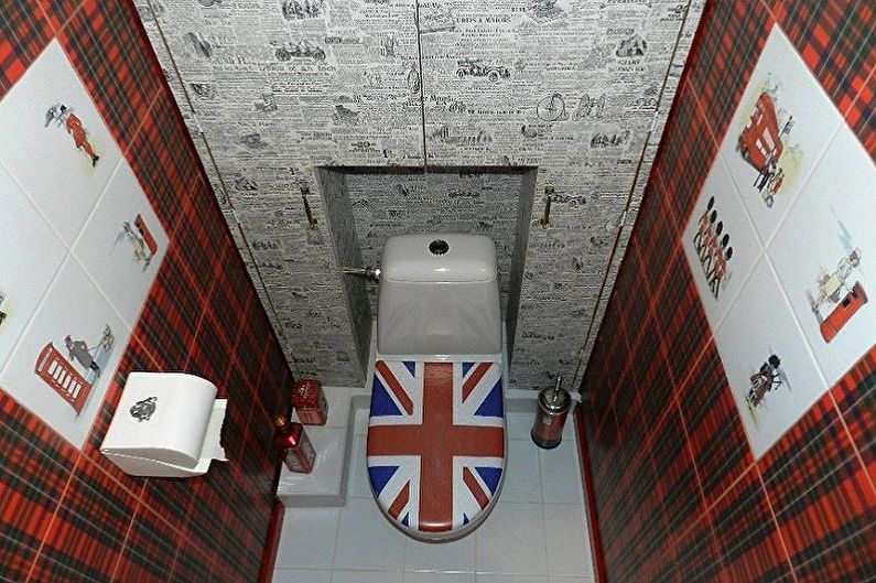 Wall decoration in the toilet - photo