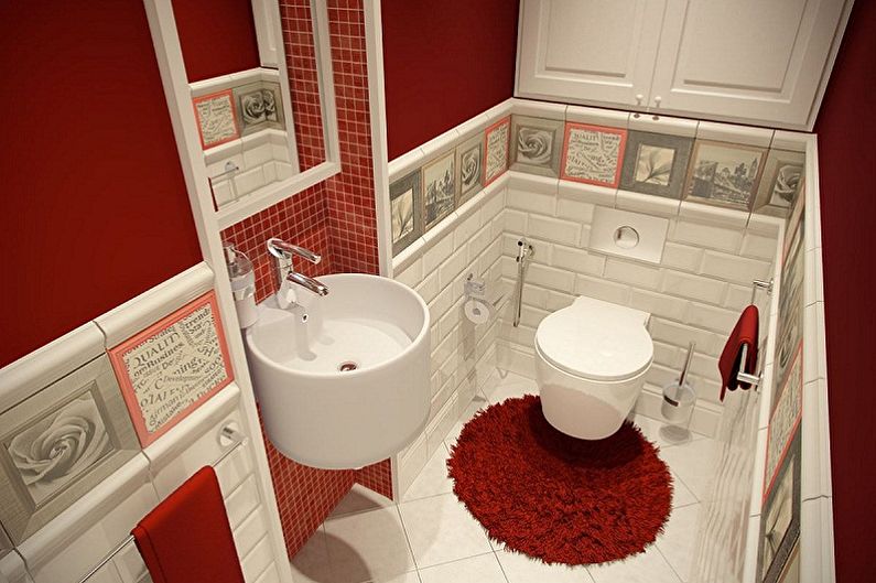 Design of the toilet in Khrushchev - Lighting and decor