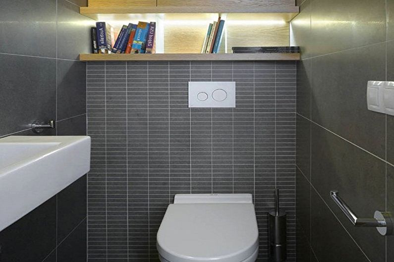 Interior design of the toilet in Khrushchev - photo