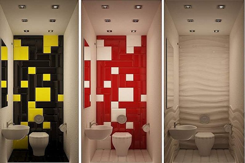 Interior design of the toilet in Khrushchev - photo