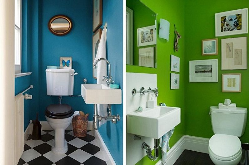 Interior design of the toilet in Khrushchev - photo