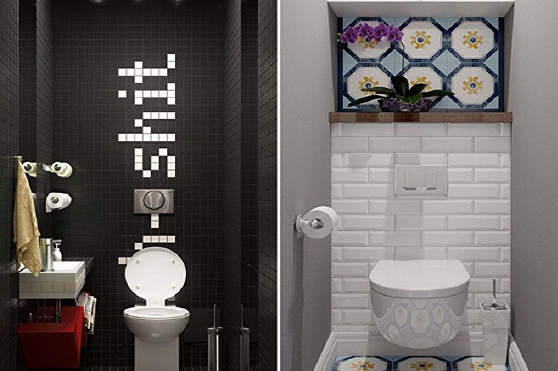 Interior design of the toilet in Khrushchev - photo