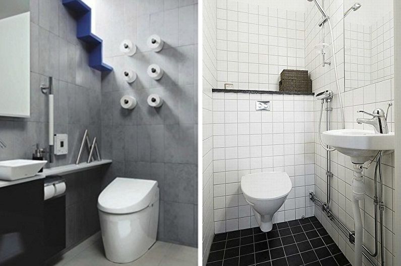Interior design of the toilet in Khrushchev - photo