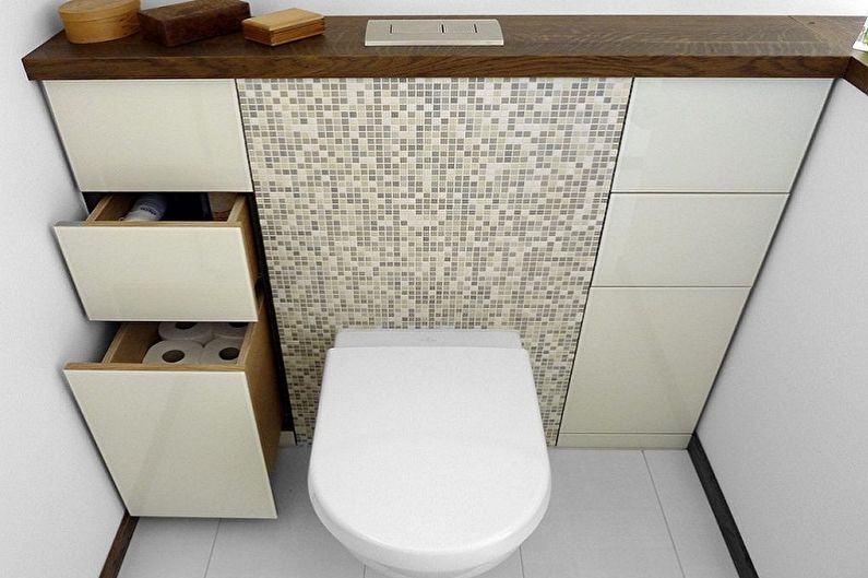 Interior design of the toilet in Khrushchev - photo