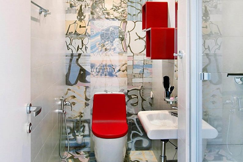 Interior design of the toilet in Khrushchev - photo