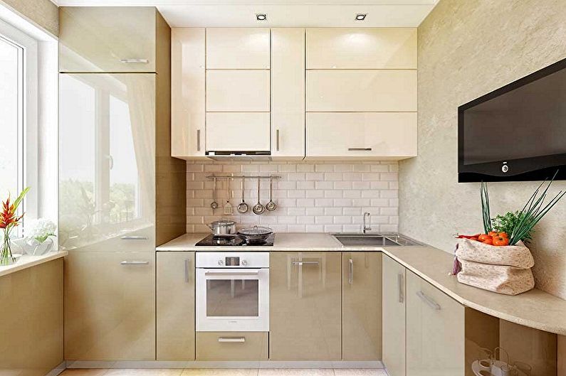 Kitchen design 3 by 3 meters - Features
