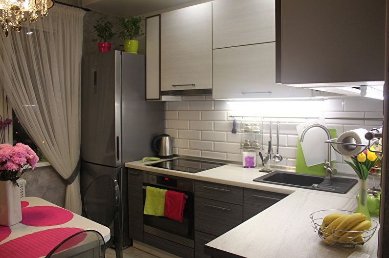 Kitchen design 3 by 3 meters - Features