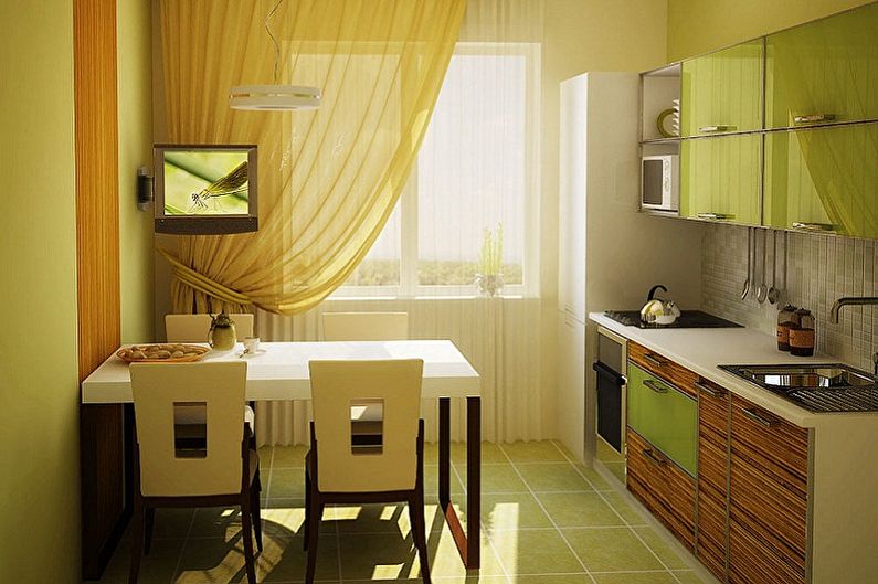Kitchen design 3 by 3 meters - How to choose furniture