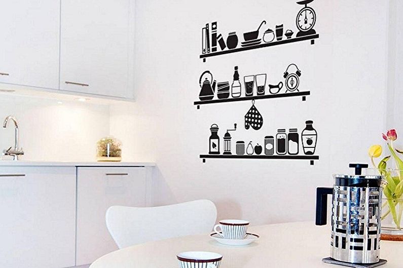 Kitchen design 3 by 3 meters - Lighting and decor
