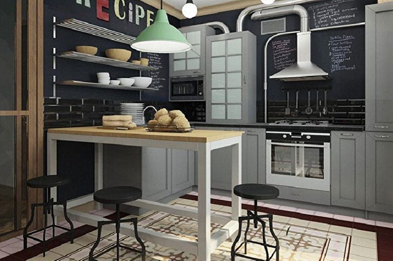 3 by 3 meter kitchen in loft style - Interior Design