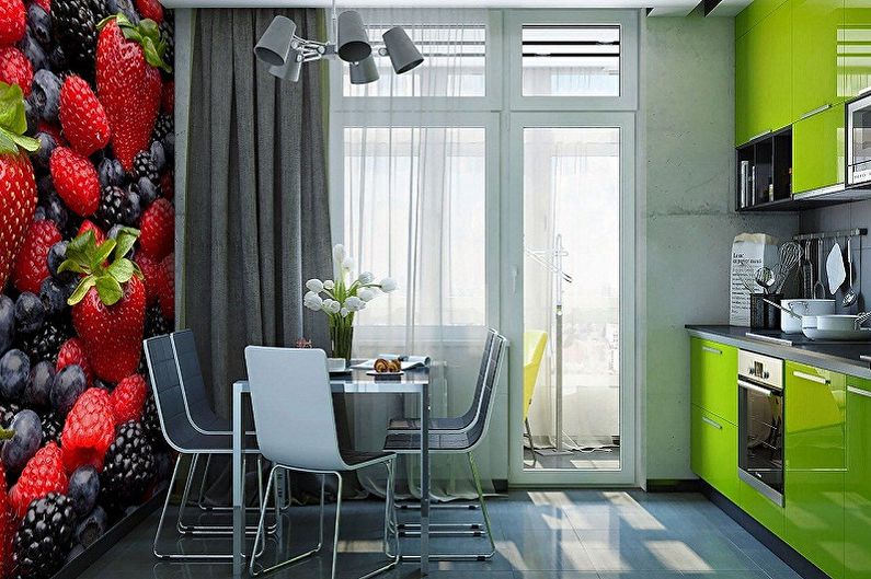 Kitchen interior design 3 by 3 meters - photo