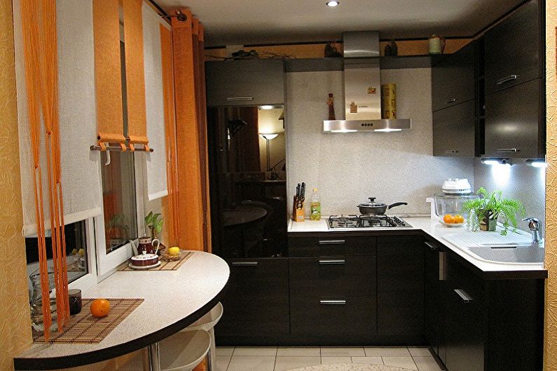 Kitchen interior design 3 by 3 meters - photo