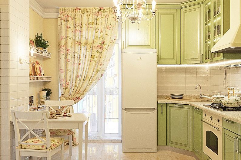Kitchen interior design 3 by 3 meters - photo