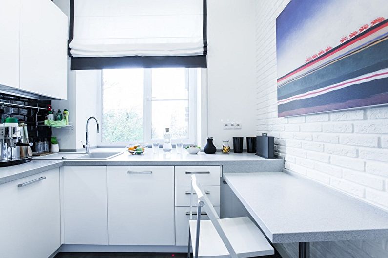 Kitchen interior design 3 by 3 meters - photo