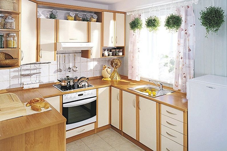 Kitchen interior design 3 by 3 meters - photo