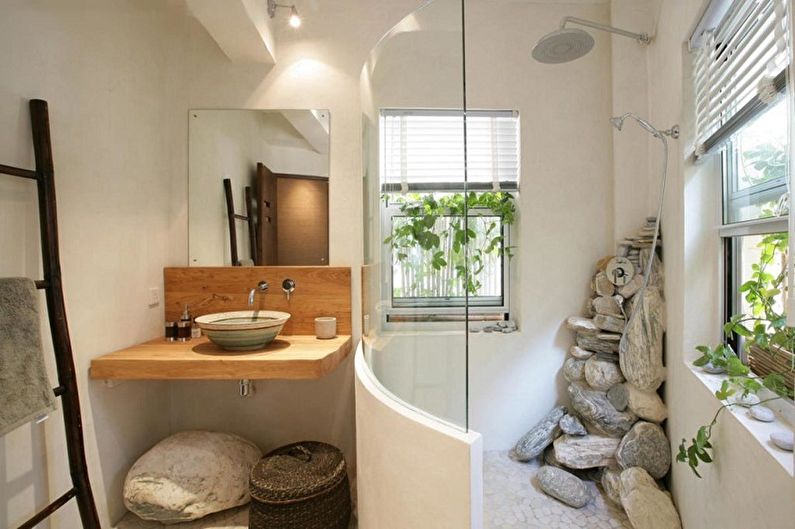 Interior design of a bathroom of 5 sq.m. - Photo