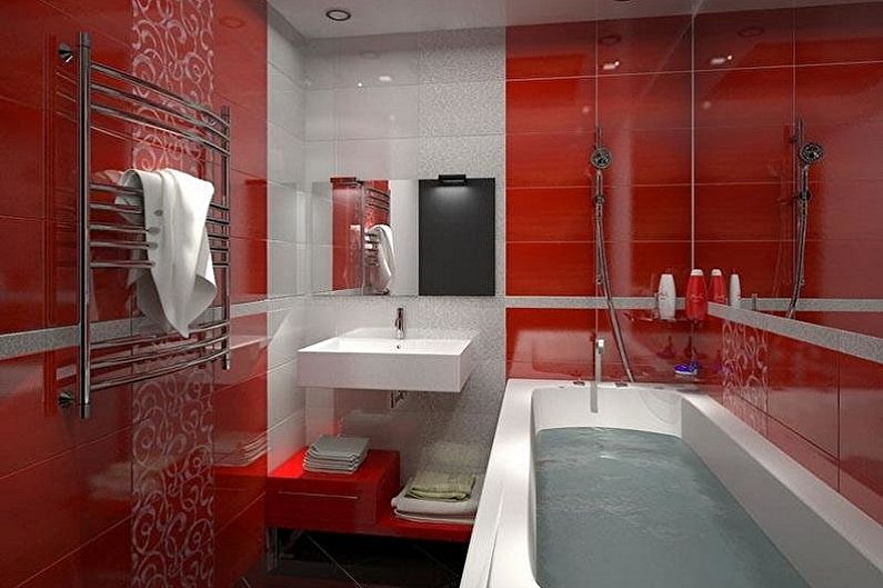 Interior design of a bathroom of 5 sq.m. - Photo