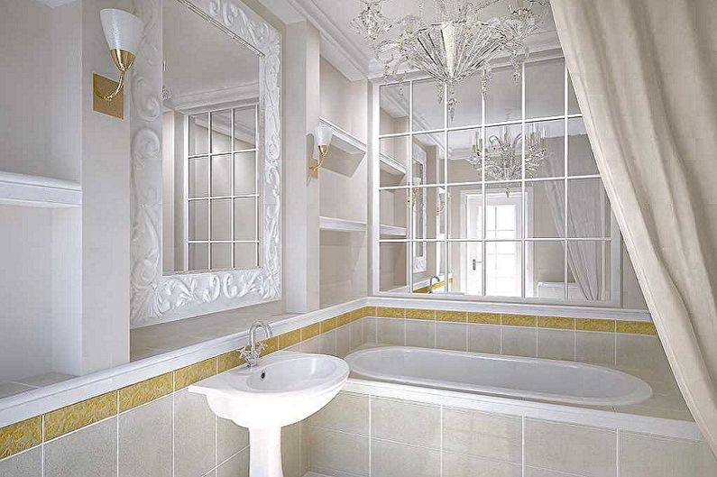Interior design of a bathroom of 5 sq.m. - Photo