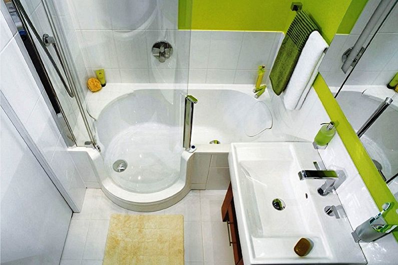 Interior design of a bathroom of 5 sq.m. - Photo