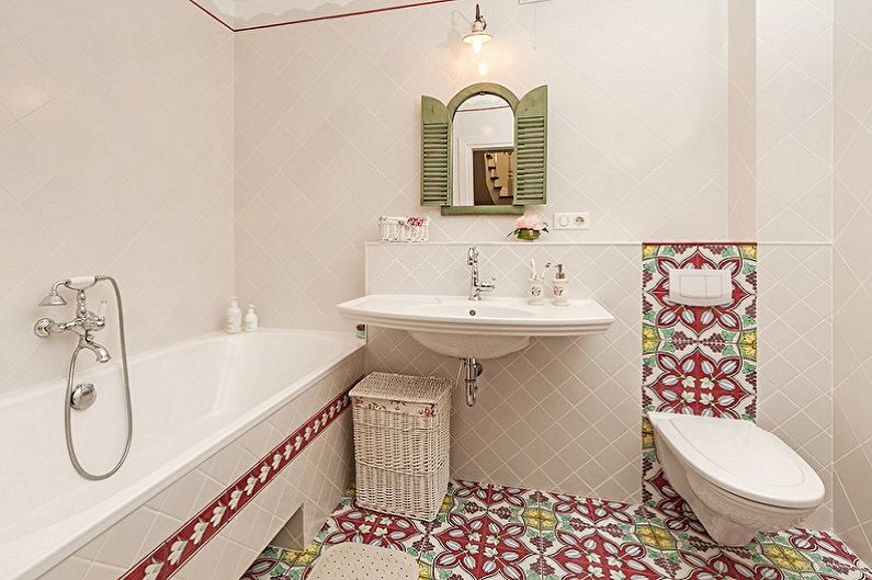 Interior design of a bathroom of 5 sq.m. - Photo