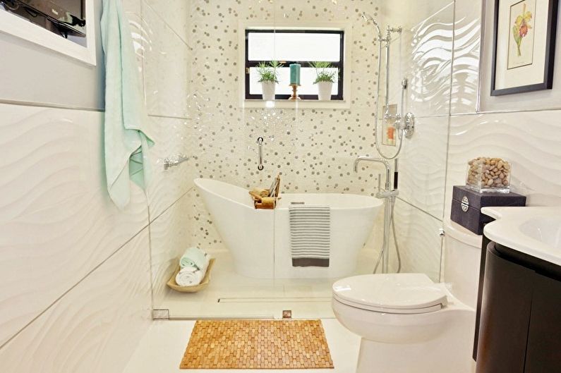 Interior design of a bathroom of 5 sq.m. - Photo