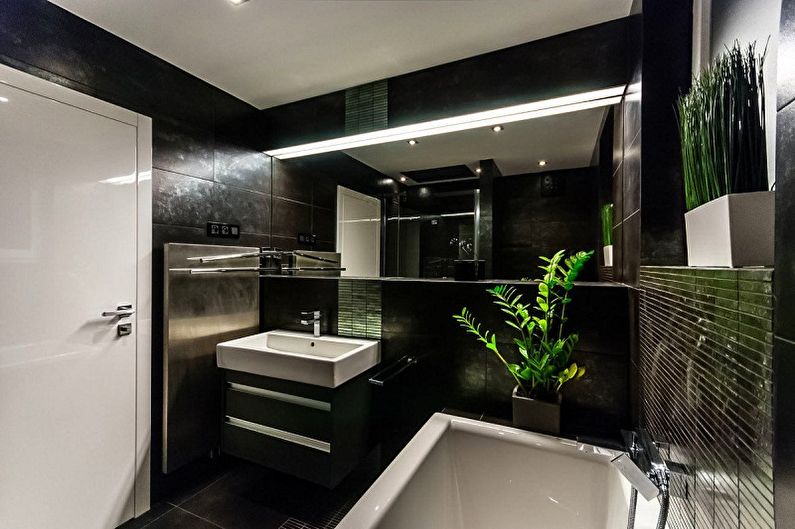 Interior design of a bathroom of 5 sq.m. - Photo