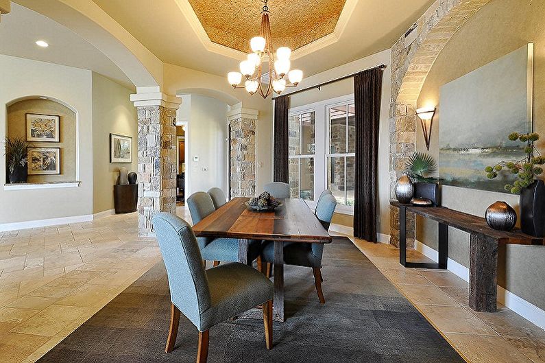 Decorative stone in the interior - Classic style