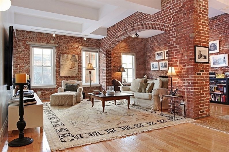 Decorative stone in the interior - Loft