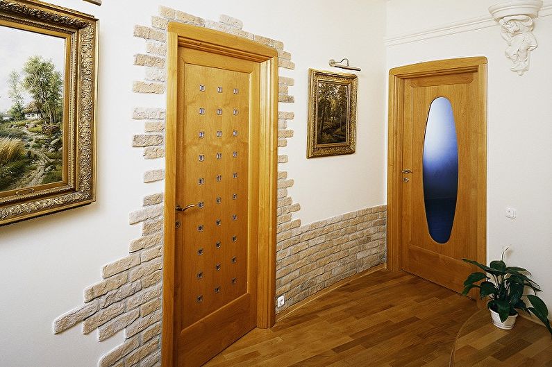 Decorative stone in the interior - photo