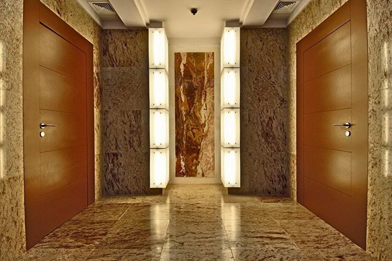 Decorative stone in the interior - photo