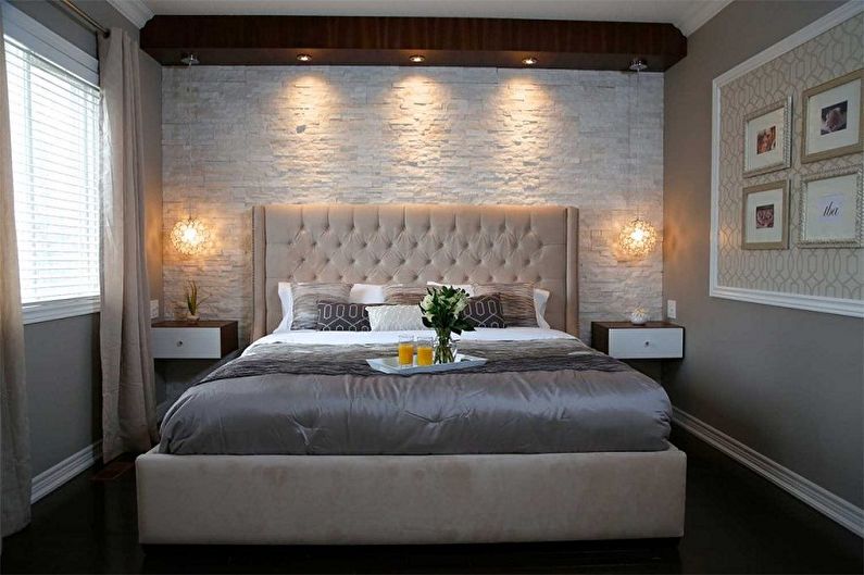 Decorative stone in the interior - photo