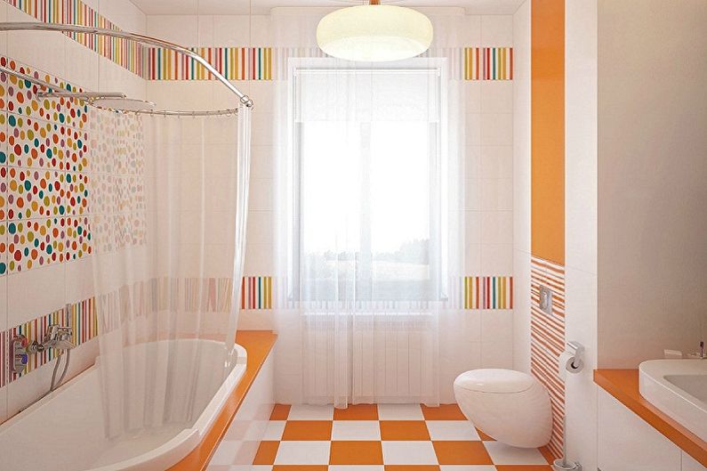 Bathroom design 6 sq.m. - Color solutions