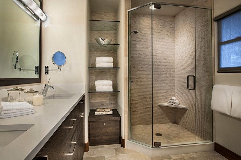 Bathroom design 6 sq.m. - Plumbing and furniture