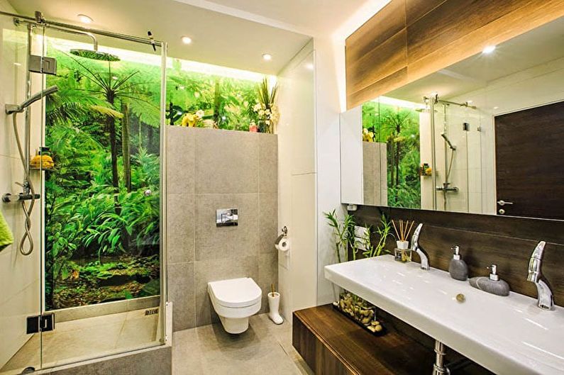 Bathroom 6 sq.m. in eco-style - Interior Design