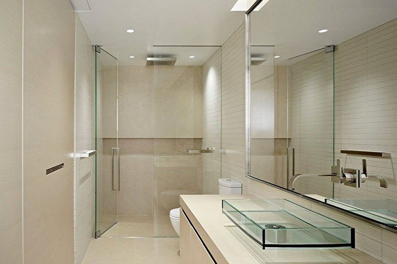 Bathroom 6 sq.m. in high-tech style - Interior Design