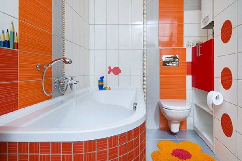 Interior design of a bathroom of 6 sq.m. - Photo
