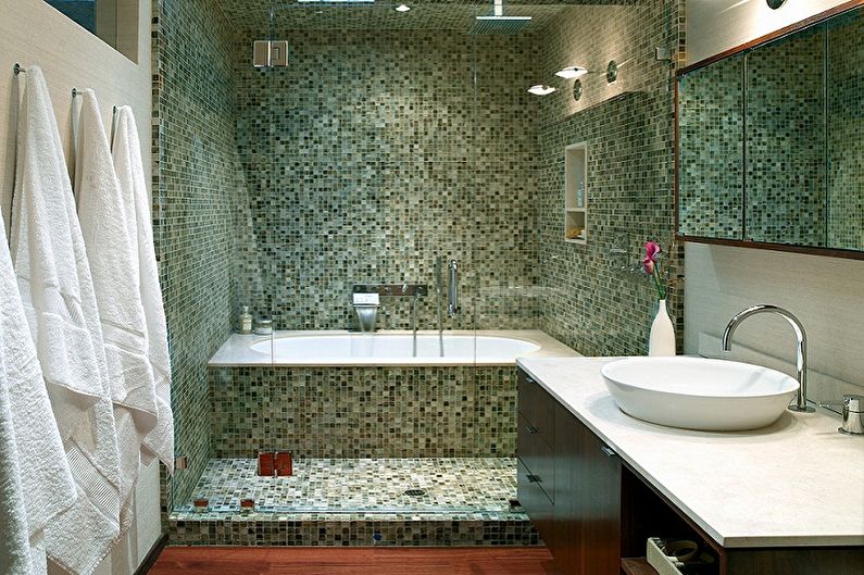 Interior design of a bathroom of 6 sq.m. - Photo