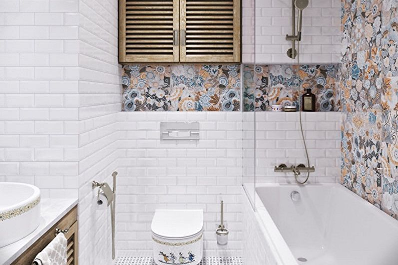 Interior design of a bathroom of 6 sq.m. - Photo