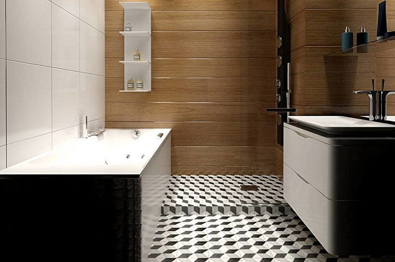 Interior design of a bathroom of 6 sq.m. - Photo