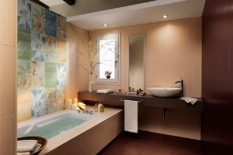 Interior design of a bathroom of 6 sq.m. - Photo