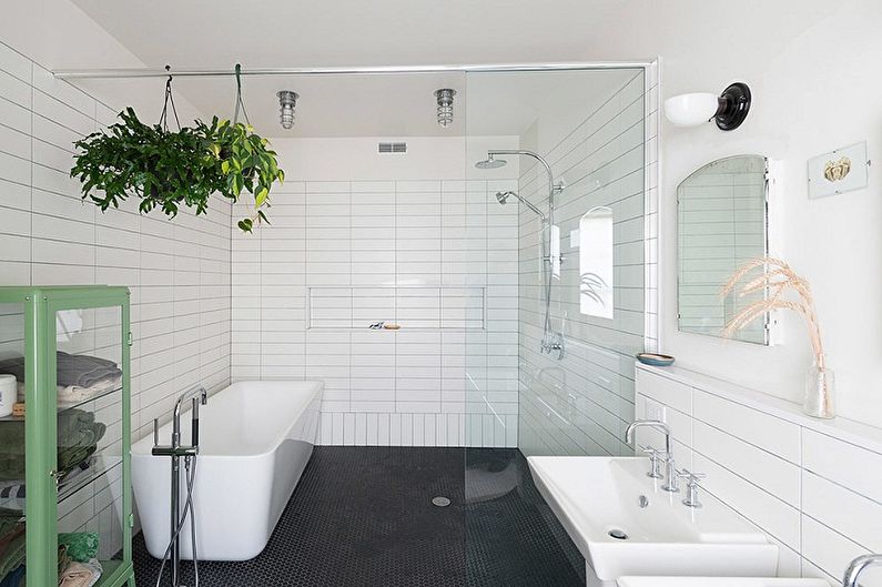Interior design of a bathroom of 6 sq.m. - Photo