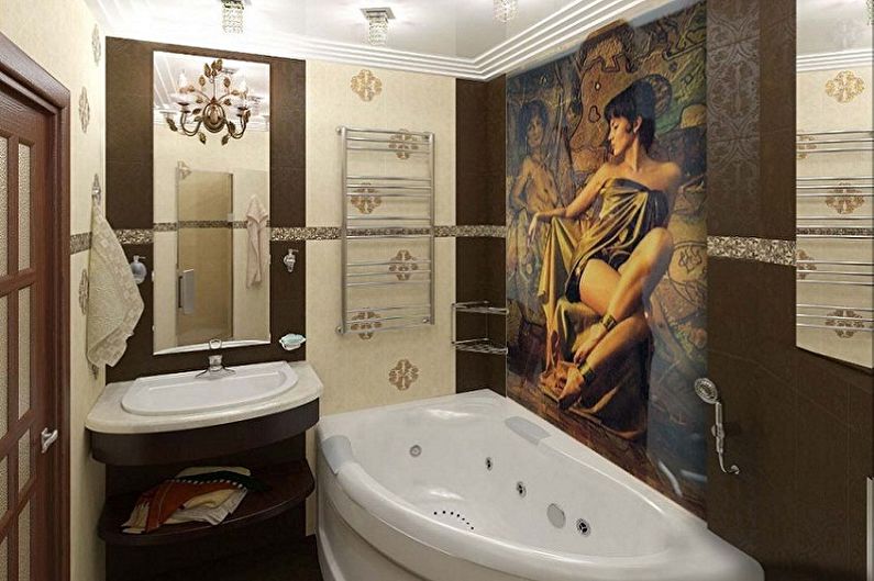 Interior design of a bathroom of 6 sq.m. - Photo