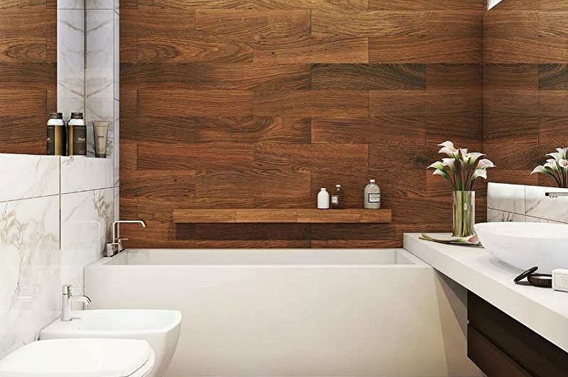 Interior design of a bathroom of 6 sq.m. - Photo