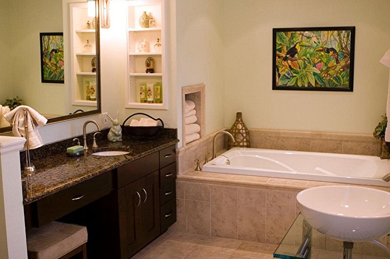 Interior design of a bathroom of 6 sq.m. - Photo