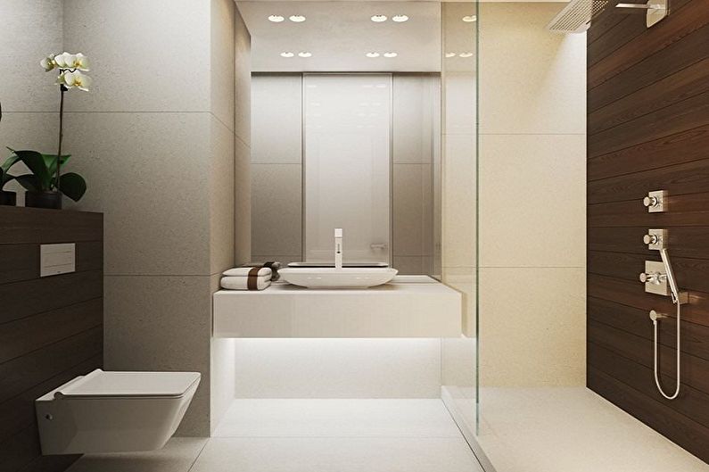 Small bathroom in the style of minimalism - Interior Design