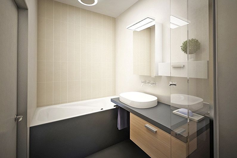 Interior design of a small bathroom - photo