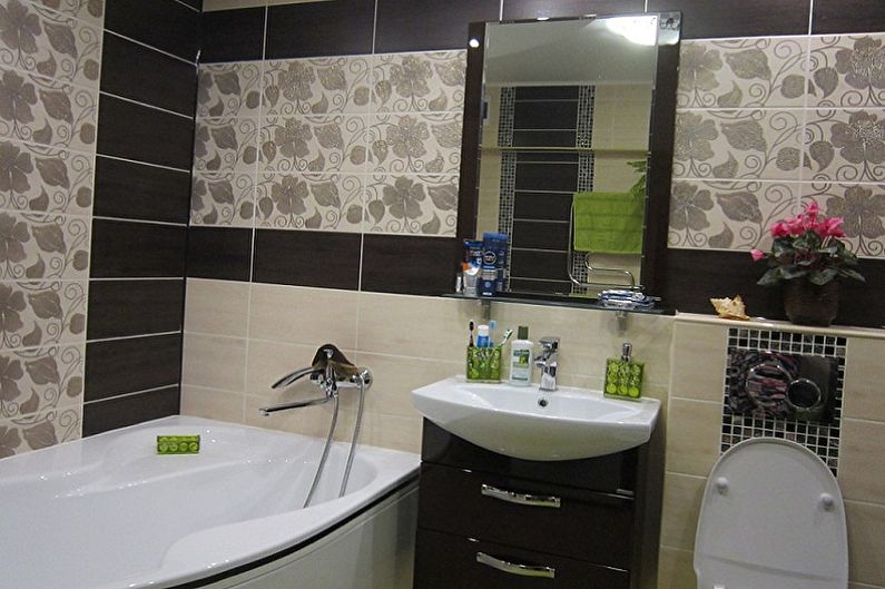 Interior design of a small bathroom - photo