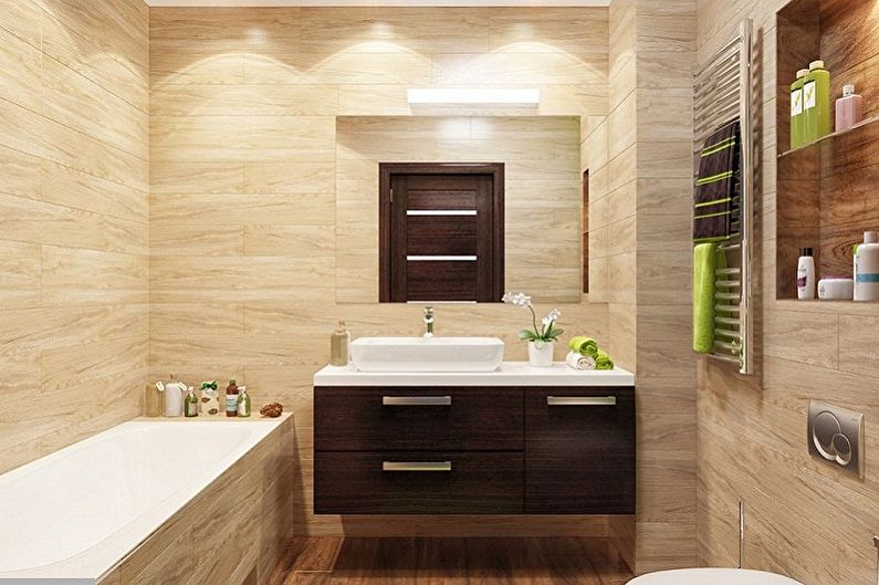 Interior design of a small bathroom - photo